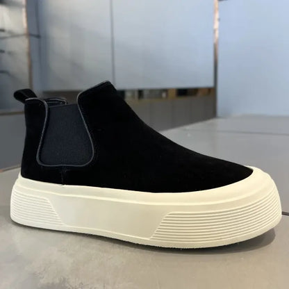 Botas de Hombre, Moda, Plataforma, Caña Alta, Casuales, Invierno 2026, Antideslizantes, Cálidas, Forro de Felpa, Algodón, Botas Chelsea para Exteriores
