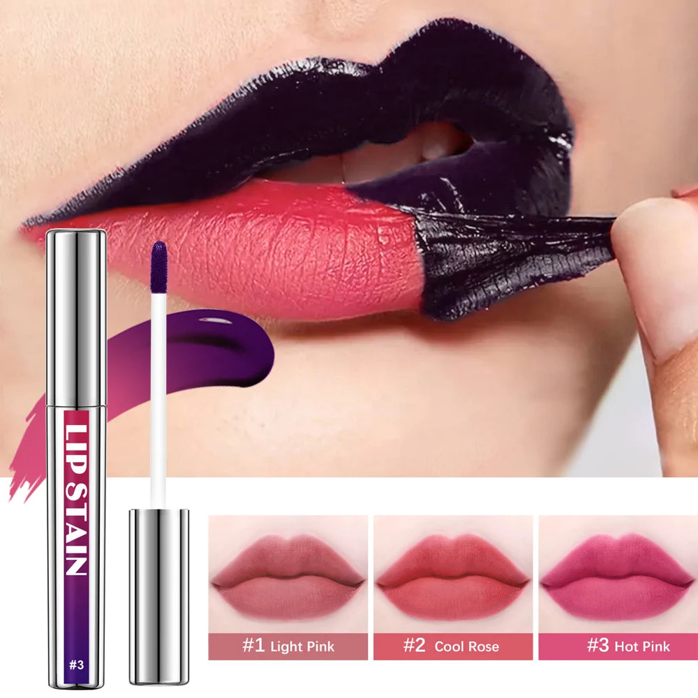 Tinte de labios rosa resistente al agua de larga duración, taza antiadherente a prueba de transferencia, tinte de labios Natural, cosméticos para mujer