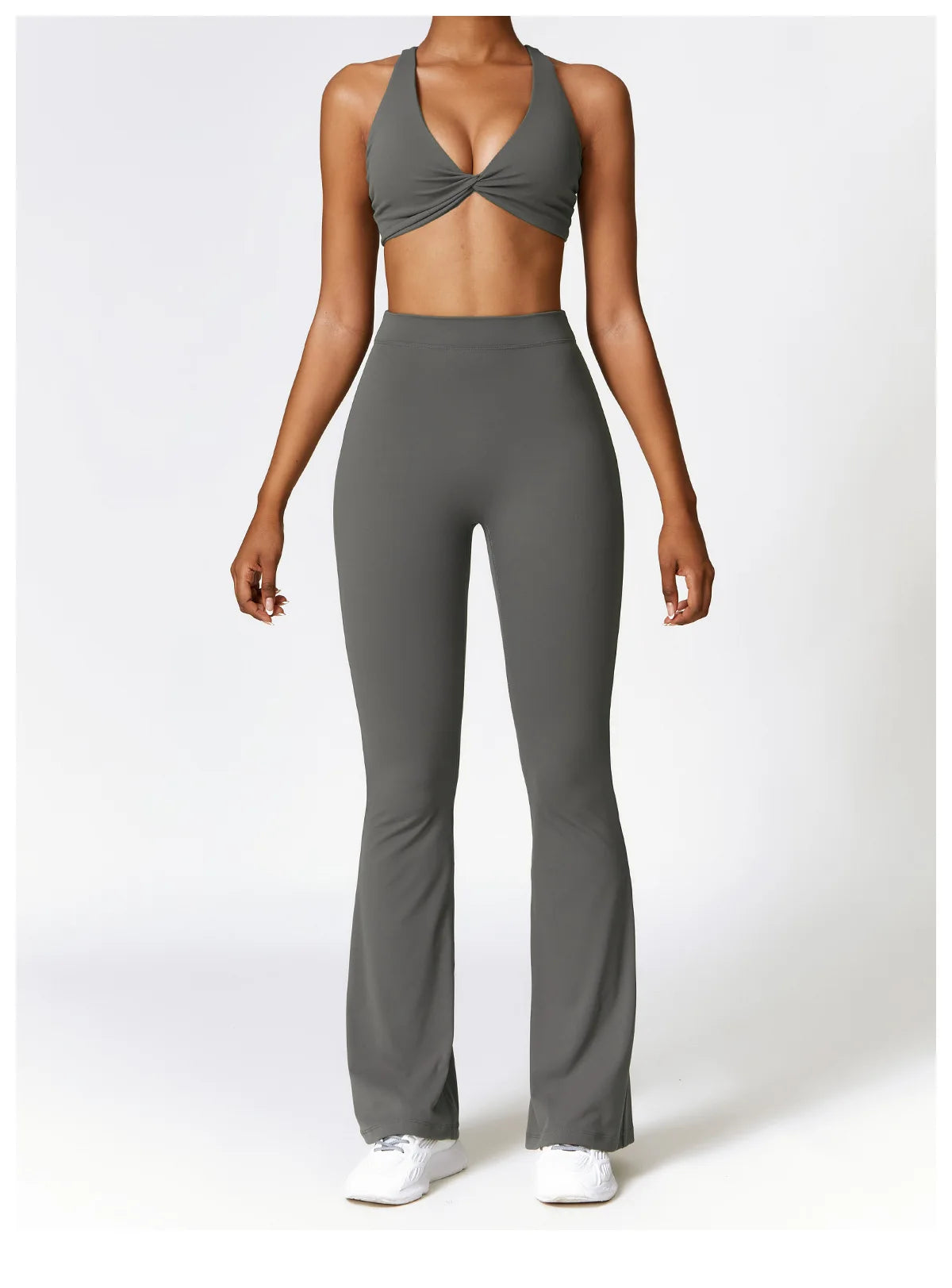 Women's V-shaped Yoga Pants, Flared Leggings, High-Waisted Wide-Leg Pants, Sports Flared Pants for Gym and Fitness, Dance Pants.