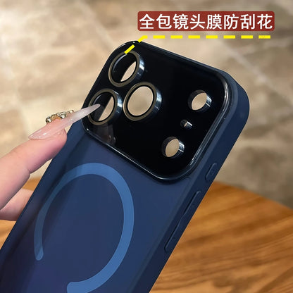 Official Original Magnetic Phone Case for iPhone 17 Air 11 12 13 14 15 16 17 Pro Max Magsafe Large Window Charging Protective Cover