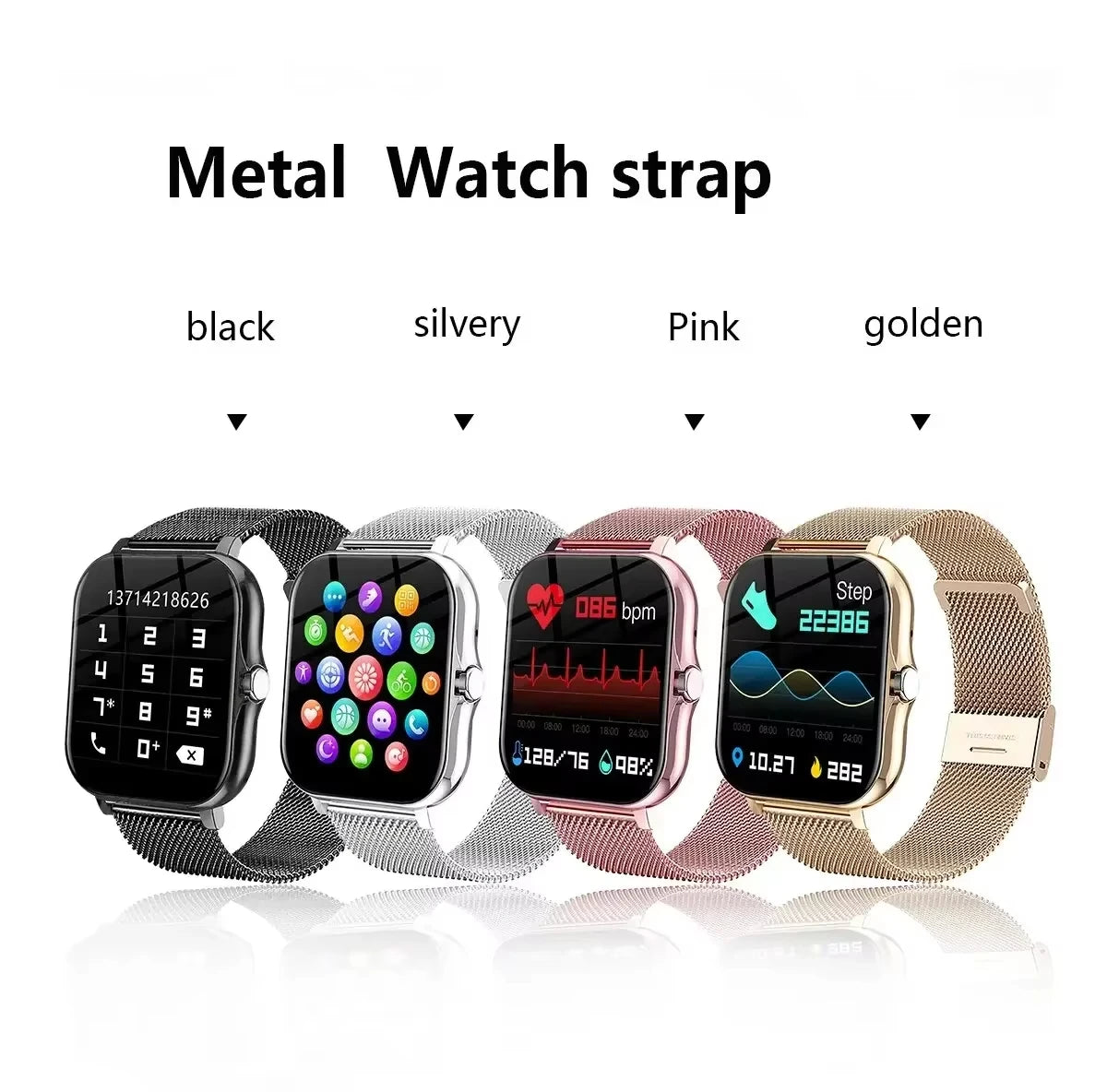 VIVO Smartwatch for Android and iPhone, 2.01-inch HD Screen, Answer and Make Calls, Message Preview, Sports Modes, Customizable Watch Face, Weather Forecast