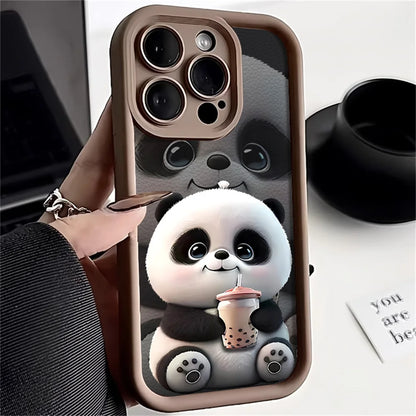 Soft TPU Panda Case for iPhone 15 Pro Max, Cases for iPhone 16 17 Air 13 14 11 12 16E 7 8 Plus SE 17promax 16promax