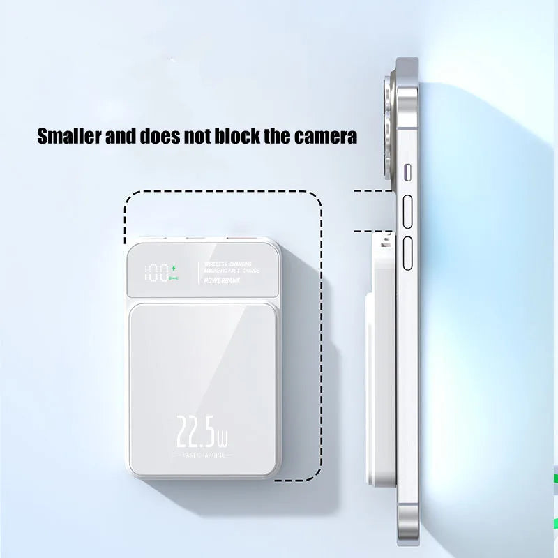 Batería Externa Magnética de 10000mAh, 20W, Inalámbrica, Delgada y Portátil, para MagSafe iPhone 17 16 15 Samsung 24 23