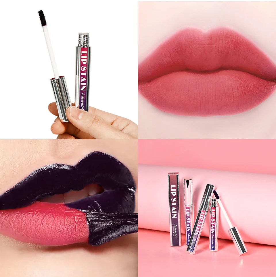 Tinte de labios rosa resistente al agua de larga duración, taza antiadherente a prueba de transferencia, tinte de labios Natural, cosméticos para mujer