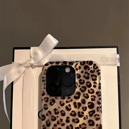 Funda de teléfono transparente con estampado de leopardo para iPhone 16 15 14 13 12 11 Pro Max 16E XS XR X 7 8 Plus SE, funda suave de silicona a prueba de golpes