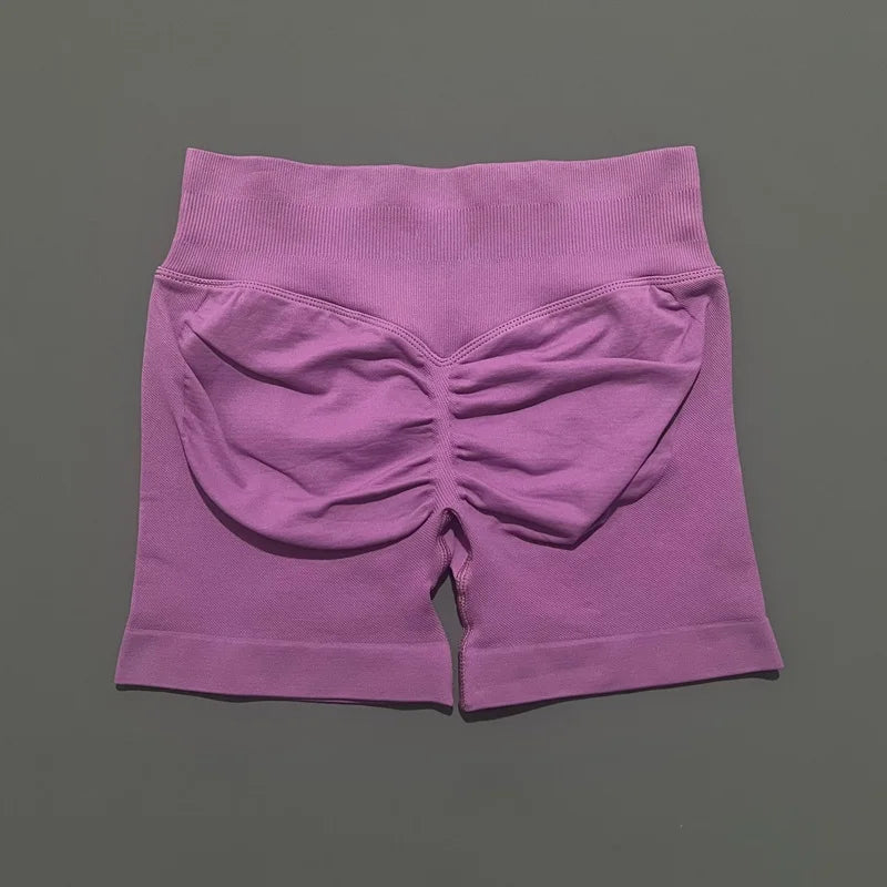 Shorts Deportivos HISTELLO Impacts de 4.5" para Mujer, Shorts de Ciclismo de Cintura Baja, Shorts de Gimnasio, Leggings de Yoga sin Costuras con Efecto Push-Up