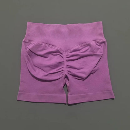 Shorts Deportivos HISTELLO Impacts de 4.5" para Mujer, Shorts de Ciclismo de Cintura Baja, Shorts de Gimnasio, Leggings de Yoga sin Costuras con Efecto Push-Up