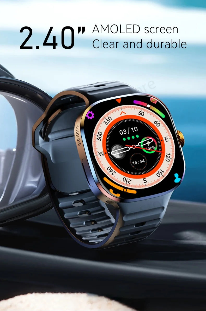 Smartwatch M99 5G with 2.4-inch AMOLED display and 900W rotating camera, with WIFI, GPS, compass, NFC, and Bluetooth. Smartwatch for men and women. ⌚📱✨