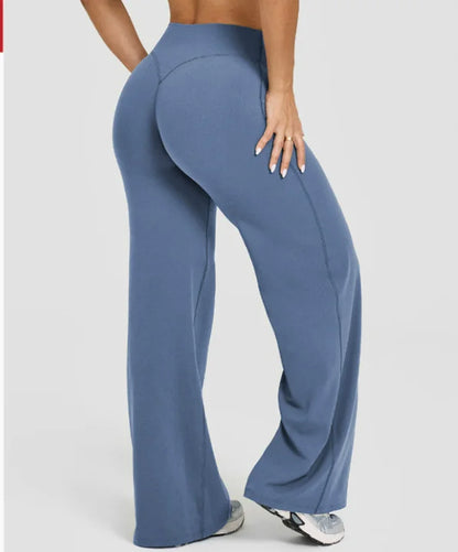 Women's High Waisted Straight Leg Yoga Pants, Naked Feeling, Butt Lift, Loose Fit, Workout Pants, Slimming Gym Pants