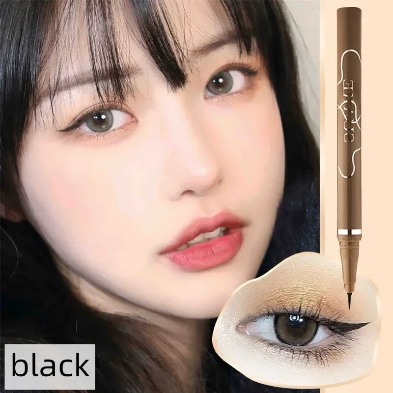 Regalos navideños para niñas, lápiz delineador de ojos suave y muy fino, lápiz delineador de ojos resistente al agua de secado rápido de larga duración, adecuado para principiantes