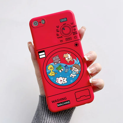 For iPhone 5 5S Case Cute Bear Cartoon Frog Painted Soft Cover For iPhone SE 2016 2020 2022 SE2 Silicone Phone Case Coque Funda