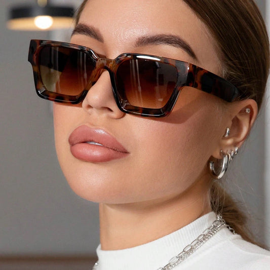 Fahion-gafas de cuadradas pequeñas para hombre y mujer, lentes de cuadradas, de diseñador de marca Retro, color verde, Unisex, Ins, populares, UV400