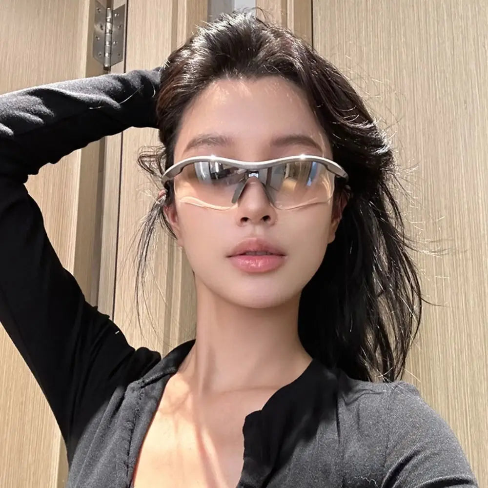 Gafas de deportivas para hombre y mujer, lentes de Ciclismo de una pieza, a prueba de viento, a la moda