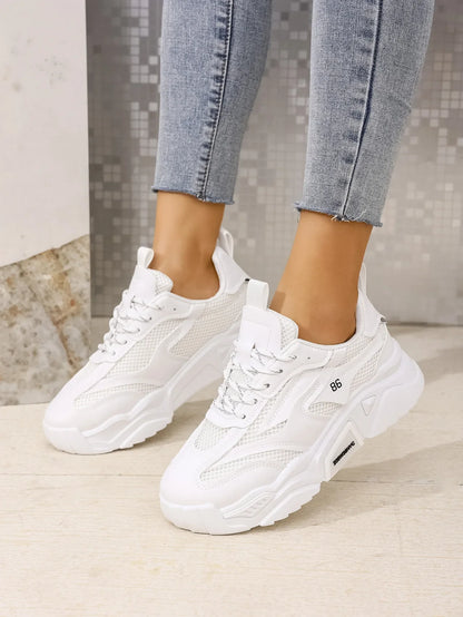 Zapatos De plataforma De verano para Mujer, Zapatos deportivos informales, versátiles, De fondo suave, transpirables, para correr, Zapatos De Mujer