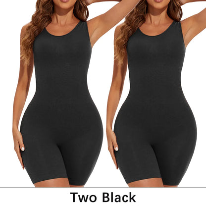 POKARLA Sexy Full Coverage Bodysuits, Thigh Shaper, Wide Shoulder Strap Shapewear Bodysuit, Seamless Girdle, Slimming.