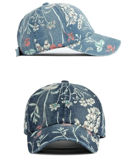 LDSLYJR-gorra de béisbol vaquera con estampado de flores para hombre y mujer, gorro ajustable con Cierre trasero, para exteriores, Primavera, 170