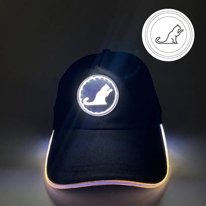 Sombrero fluorescente LED de fibra óptica, gorra de béisbol brillante de neón, suministros de fiesta de baile, sombrero de Rap de hip hop, accesorios de Club, disfraz