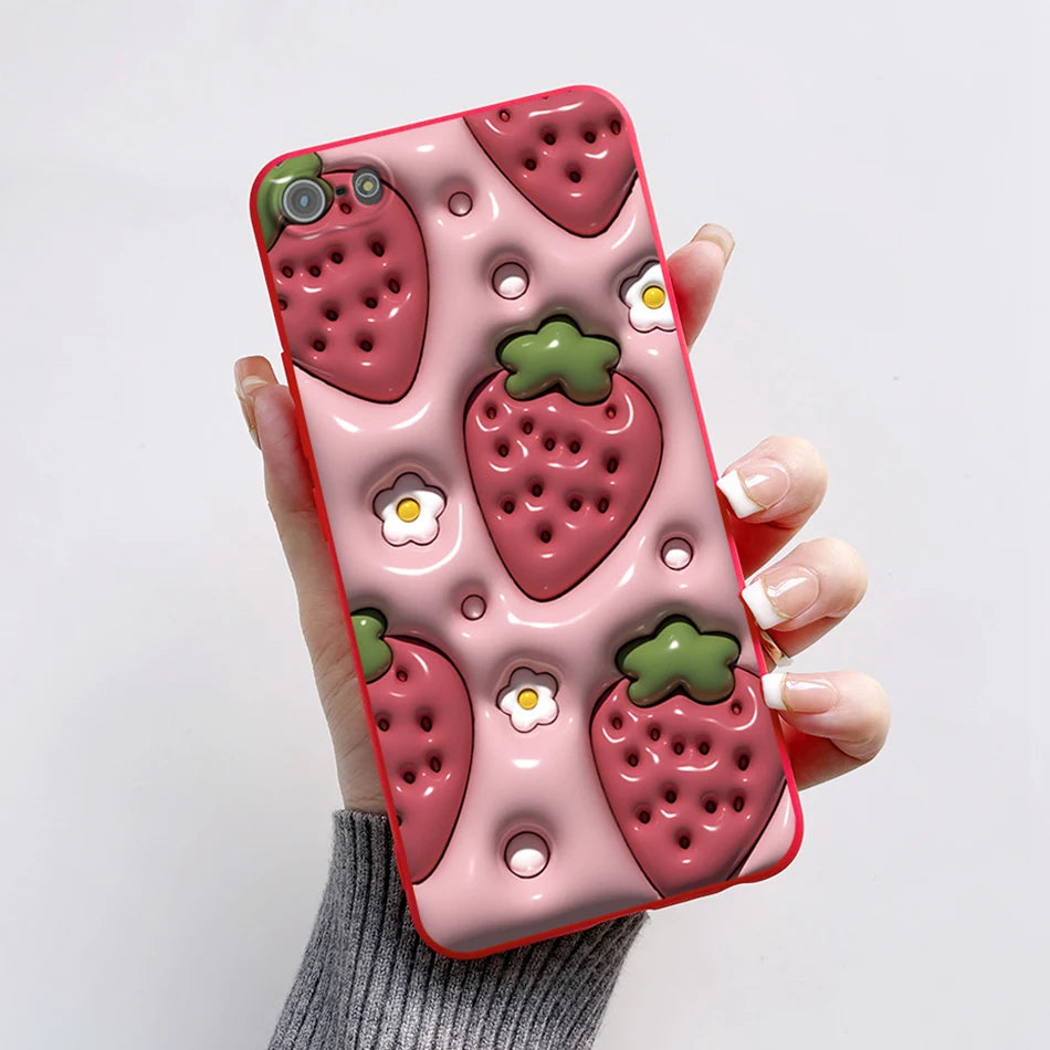 For iPhone 5 5S Case Cute Bear Cartoon Frog Painted Soft Cover For iPhone SE 2016 2020 2022 SE2 Silicone Phone Case Coque Funda