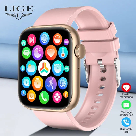 LIGE Smart Watch for Women, Full Touch Screen, Bluetooth Call, Waterproof Watches, Fitness Sports Tracker, Smartwatch for Women