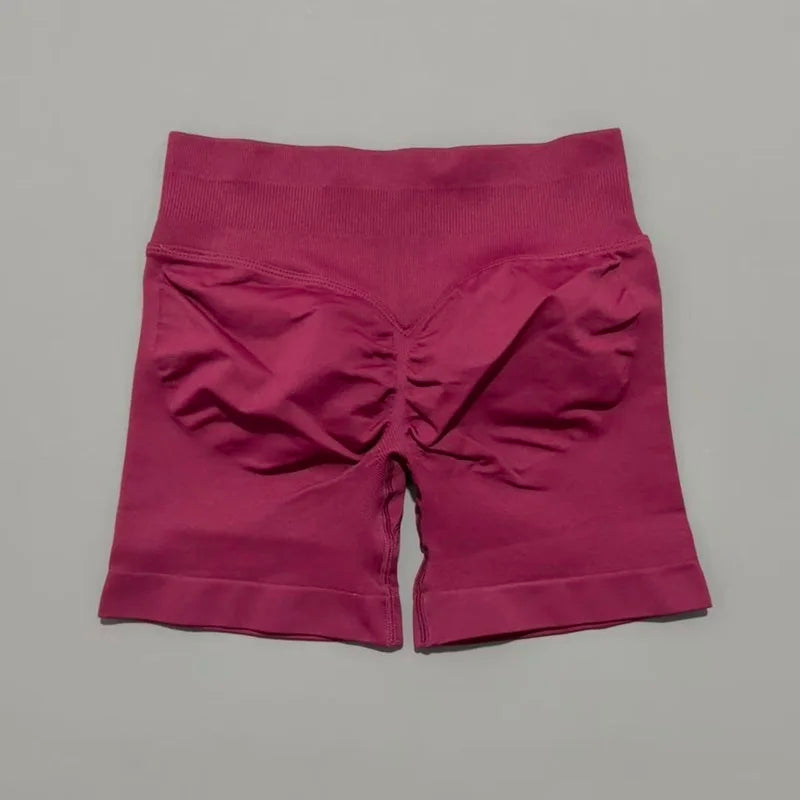 Shorts Deportivos HISTELLO Impacts de 4.5" para Mujer, Shorts de Ciclismo de Cintura Baja, Shorts de Gimnasio, Leggings de Yoga sin Costuras con Efecto Push-Up