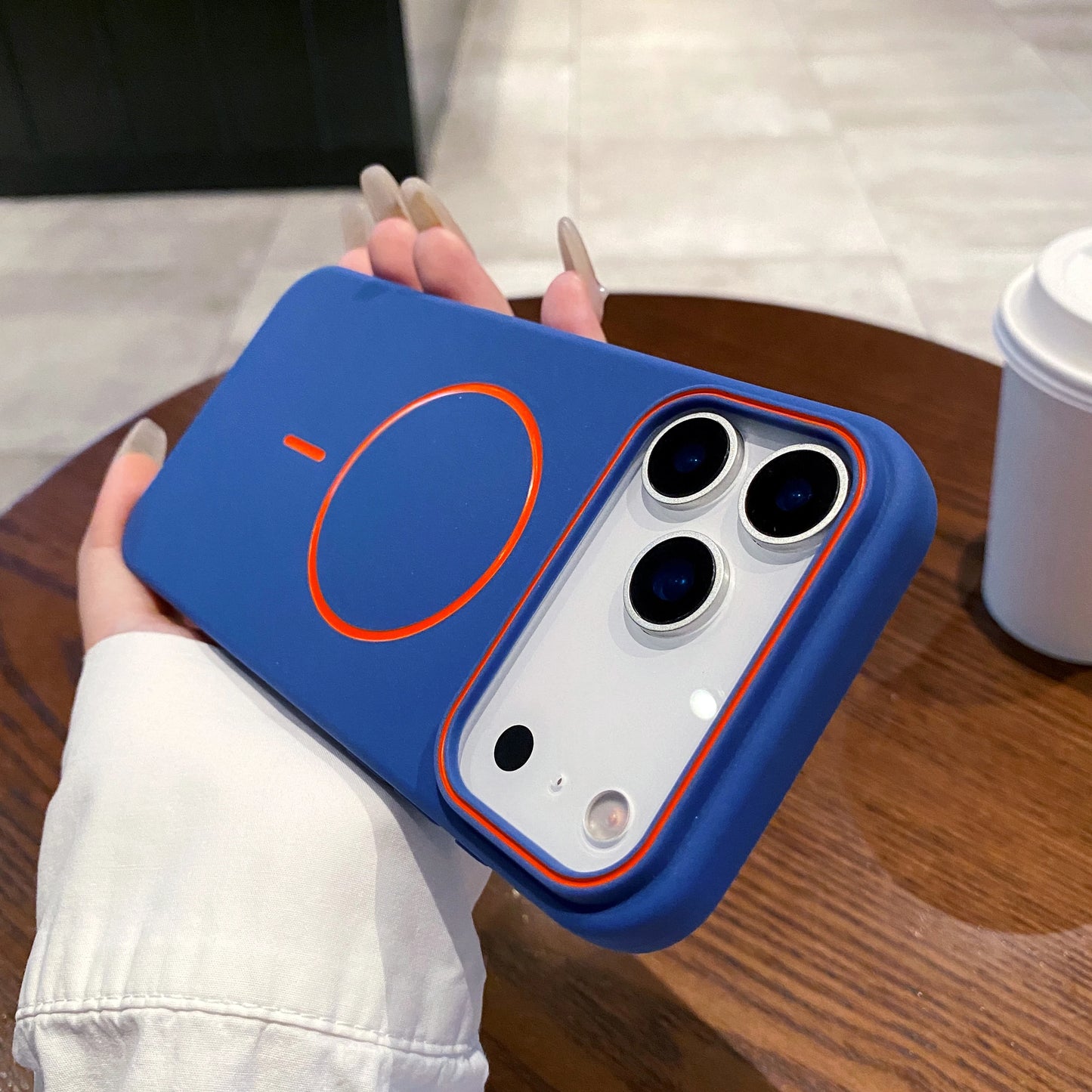 Funda de teléfono magnética ultrafina Simple para iPhone 11, 12, 13, 14, 15, 16 17 Pro Max 17 Air, funda de teléfono mate suave con carga inalámbrica