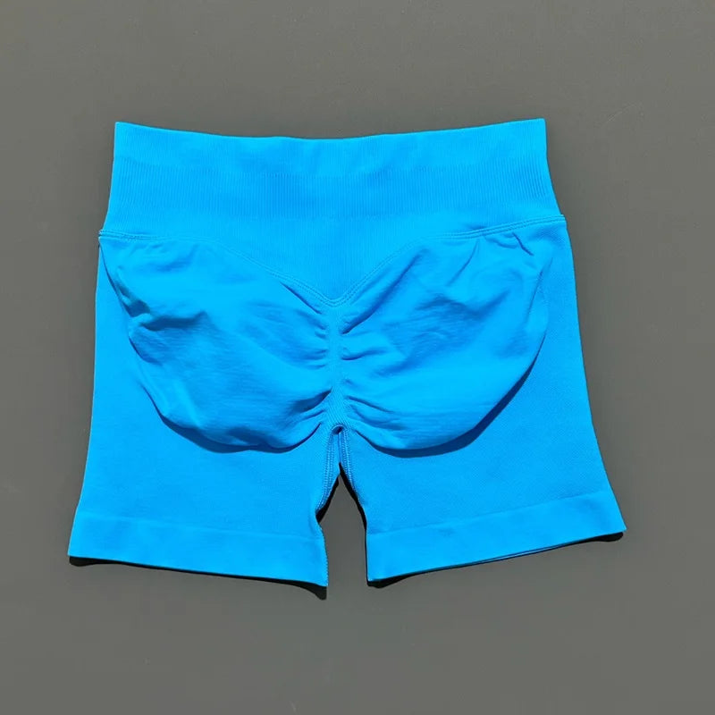 Shorts Deportivos HISTELLO Impacts de 4.5" para Mujer, Shorts de Ciclismo de Cintura Baja, Shorts de Gimnasio, Leggings de Yoga sin Costuras con Efecto Push-Up