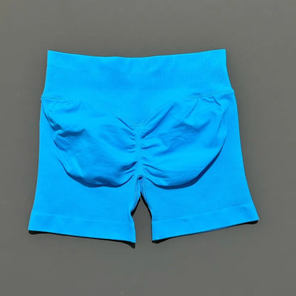 Shorts Deportivos HISTELLO Impacts de 4.5" para Mujer, Shorts de Ciclismo de Cintura Baja, Shorts de Gimnasio, Leggings de Yoga sin Costuras con Efecto Push-Up