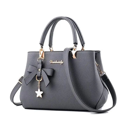 Bolsos de mensajero para mujer con colgante de flor, bolsos de moda para oficina para mujer, bolso puro para mujer, nuevos bolsos de hombro tipo bandolera
