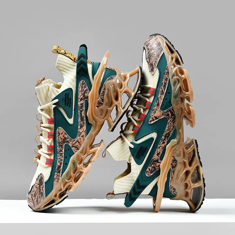 Luxury sports sneakers for women and men, casual training shoes, breathable, fashionable running loafers.
