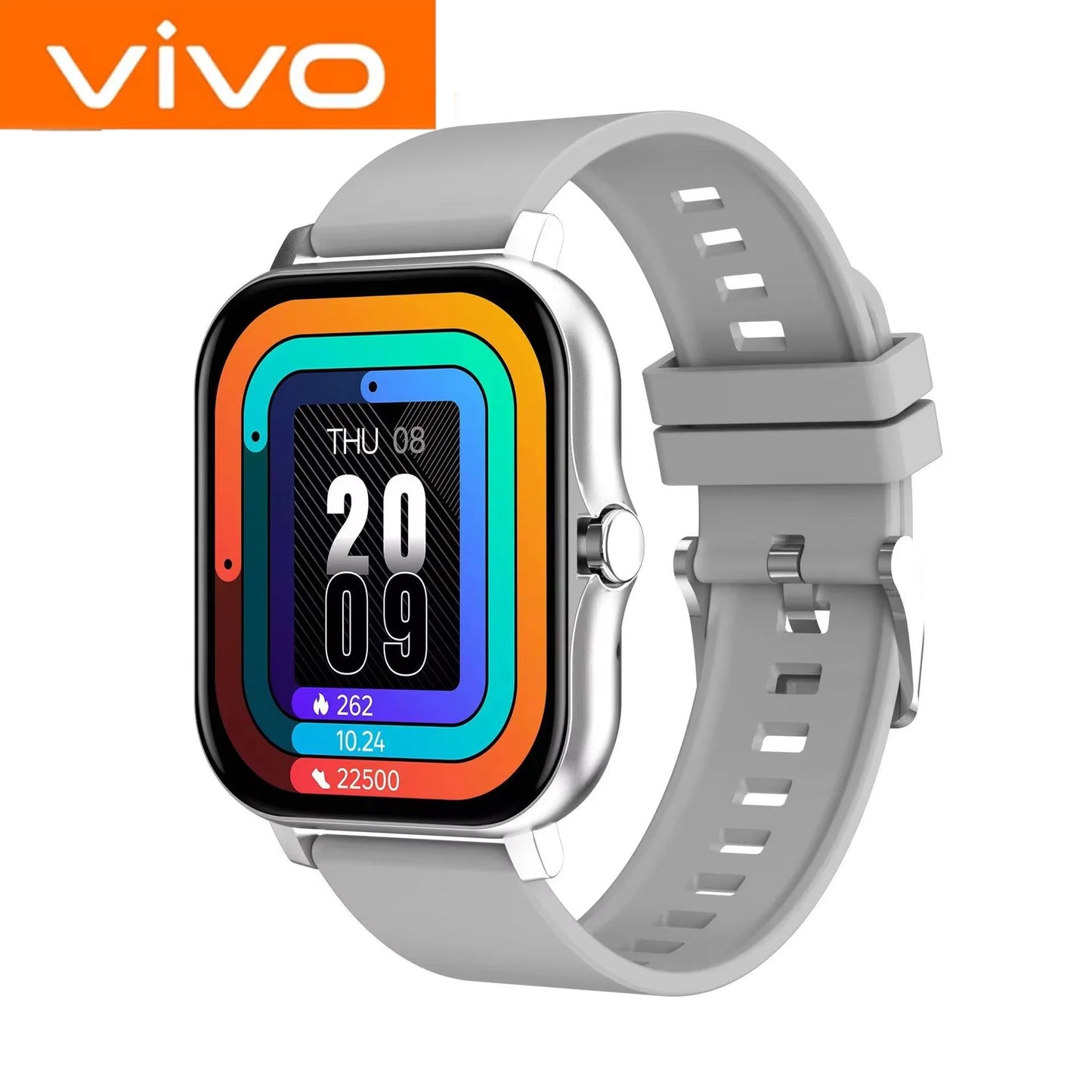 VIVO Smartwatch for Android and iPhone, 2.01-inch HD Screen, Answer and Make Calls, Message Preview, Sports Modes, Customizable Watch Face, Weather Forecast