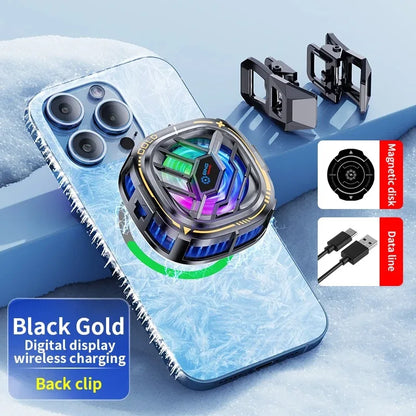 X76 2 en 1 ventilador de refrigeración de radiador móvil magnético 3 velocidades RGB para juego de teléfono PUBG iPhone Samsung Huawei