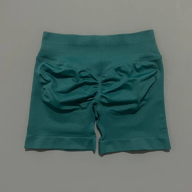 Shorts Deportivos HISTELLO Impacts de 4.5" para Mujer, Shorts de Ciclismo de Cintura Baja, Shorts de Gimnasio, Leggings de Yoga sin Costuras con Efecto Push-Up