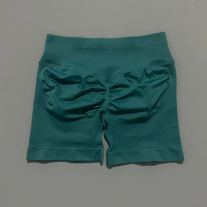 Shorts Deportivos HISTELLO Impacts de 4.5" para Mujer, Shorts de Ciclismo de Cintura Baja, Shorts de Gimnasio, Leggings de Yoga sin Costuras con Efecto Push-Up