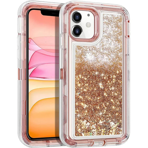 Luxury Dynamic Glitter Quicksand Case for iPhone 17 16 15 14 13 Pro Max X XSMAX XR SE 6 7 8 Plus, Heavy Shockproof Phone Cover
