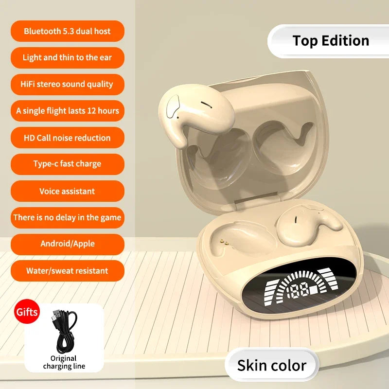 Invisible Mini Sleep Earbuds, Small Hidden Headphones, Bluetooth 5.3 Earbuds, TWS Stereo Sports Wireless Noise Canceling Headphones