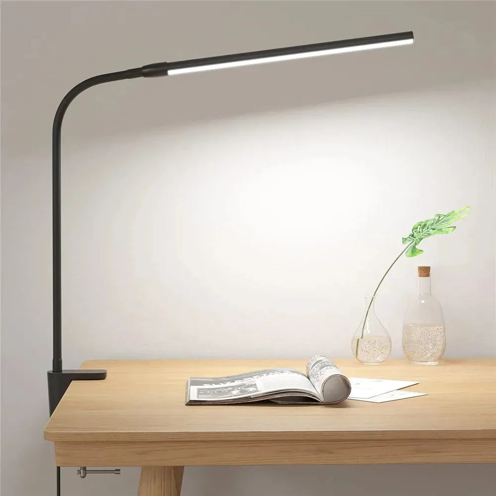 Lámpara de escritorio con Clip Led de un solo cabezal, lámparas de mesa de ordenador regulables, Monitor, luz de arquitecto, lámpara de mesa para luces de lectura de oficina