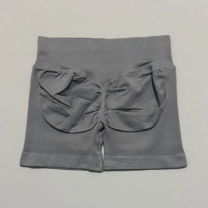 Shorts Deportivos HISTELLO Impacts de 4.5" para Mujer, Shorts de Ciclismo de Cintura Baja, Shorts de Gimnasio, Leggings de Yoga sin Costuras con Efecto Push-Up