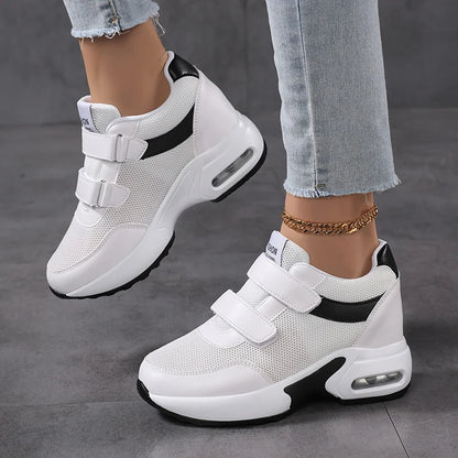 Fashion Platform Women's Shoes, Invisible Height Increasing Casual Shoes, Breathable Air Cushion Walking Travel Shoes