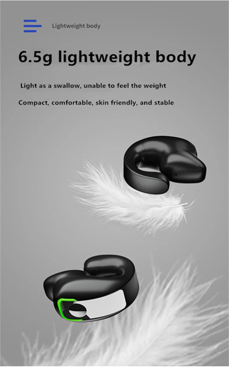 Auriculares con Clip inalámbrico Bluetooth, Auriculares de conducción ósea, Auriculares TWS de alta calidad, Auriculares deportivos con cancelación de ruido y micrófono