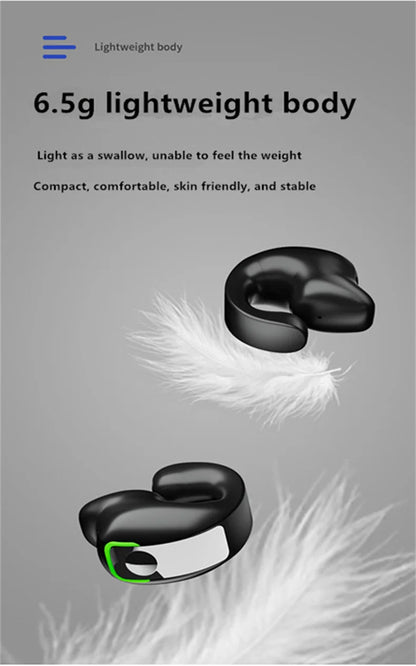 Auriculares con Clip inalámbrico Bluetooth, Auriculares de conducción ósea, Auriculares TWS de alta calidad, Auriculares deportivos con cancelación de ruido y micrófono