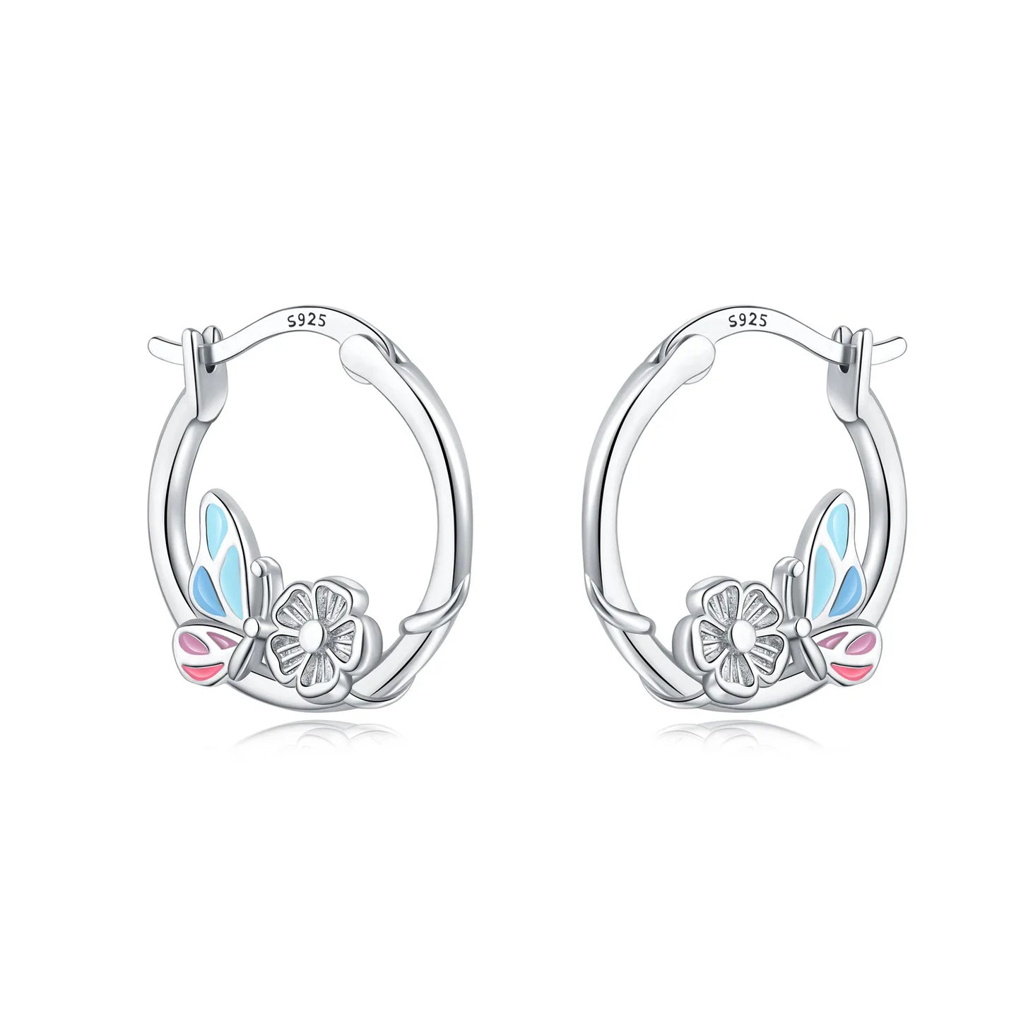Pendientes de aro de bambú para mujer, de Plata de Ley 925 originales, con bonito Panda, joyería fina, regalos de fiesta de cumpleaños