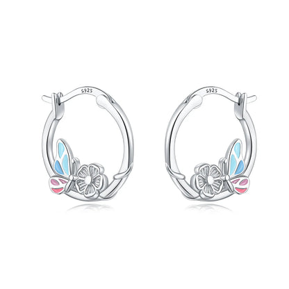 Pendientes de aro de bambú para mujer, de Plata de Ley 925 originales, con bonito Panda, joyería fina, regalos de fiesta de cumpleaños