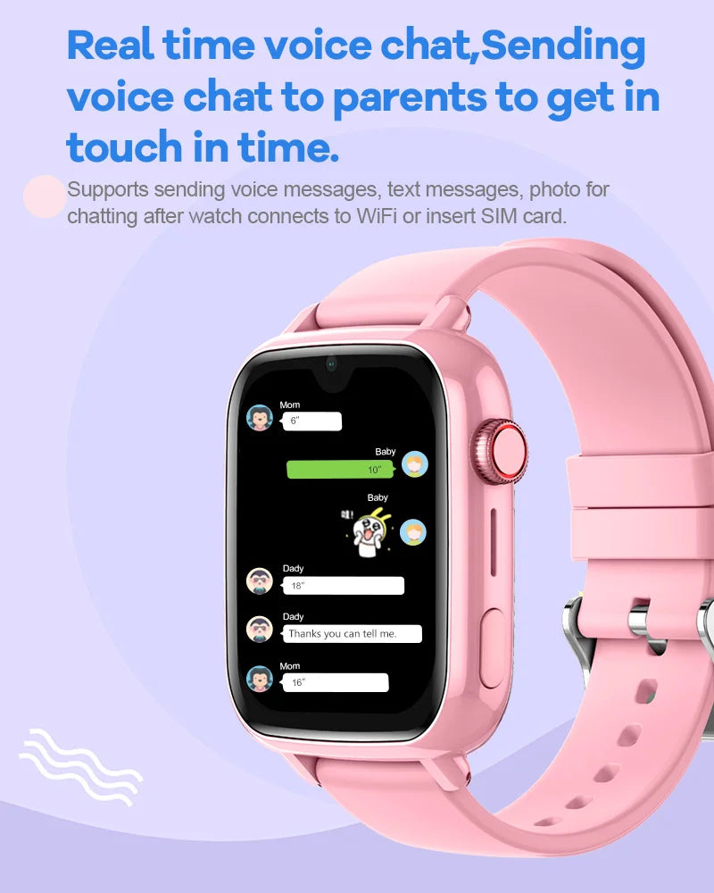 4G Smart Watch for Girls and Boys, GPS, WIFI, Video Call, SOS App, Download, Kids Smart Watch, Camera Monitor, Tracker, Location, Phone Watch