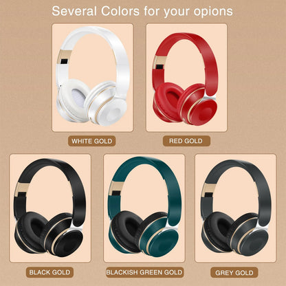 Auriculares Inalámbricos Bluetooth 2026, Auriculares Estéreo con Diadema, Soporte para Tarjeta SD y Micrófono para iPhone, Samsung y Tabletas
