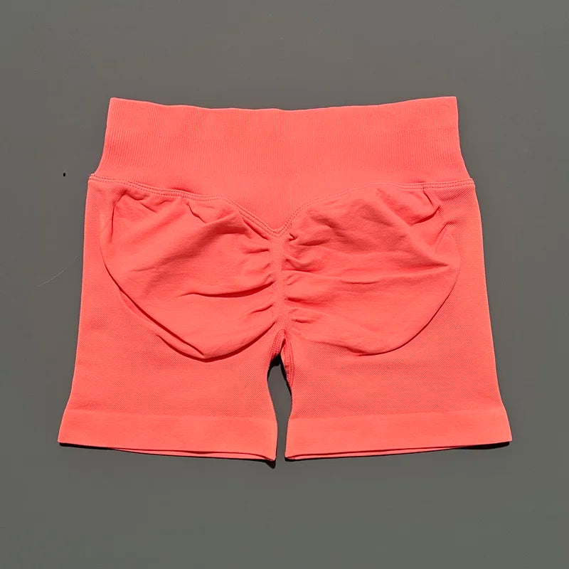 Shorts Deportivos HISTELLO Impacts de 4.5" para Mujer, Shorts de Ciclismo de Cintura Baja, Shorts de Gimnasio, Leggings de Yoga sin Costuras con Efecto Push-Up
