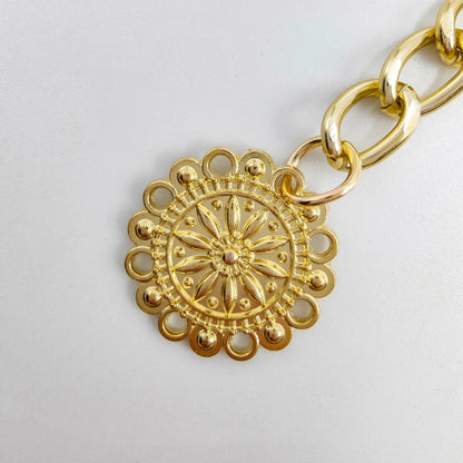 Estilo Punk Hip Hop, cadena de cintura que combina con todo, Luna, cinturón de Metal Vintage para mujer, cinturón de cadena de cintura alta Vintage para mujer.
