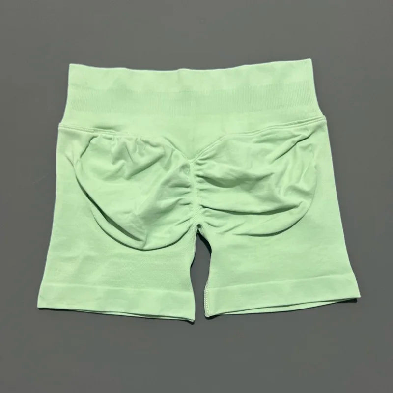 Shorts Deportivos HISTELLO Impacts de 4.5" para Mujer, Shorts de Ciclismo de Cintura Baja, Shorts de Gimnasio, Leggings de Yoga sin Costuras con Efecto Push-Up