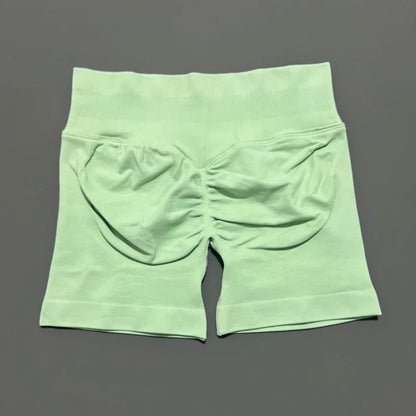 Shorts Deportivos HISTELLO Impacts de 4.5" para Mujer, Shorts de Ciclismo de Cintura Baja, Shorts de Gimnasio, Leggings de Yoga sin Costuras con Efecto Push-Up