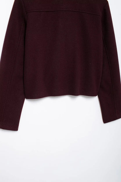 Chaqueta de Otoño Invierno para mujer, abrigos informales con cuello redondo, mangas largas, bolsillos, botones, chaquetas nuevas de un solo pecho, ropa para mujer