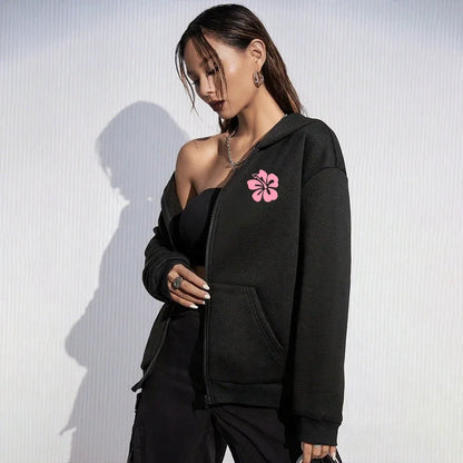 Chaqueta Deportiva Informal Holgada de Moda para Mujer, Primavera 2026, con Cremallera, Sudadera con Capucha, de Alta Calidad, en Oferta, Versátil para Correr